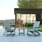 Flash Furniture 2 Modern Gray Adirondack Rockers & Side Table JJ-C14709-2-T14001-GY-GG - alternate 1